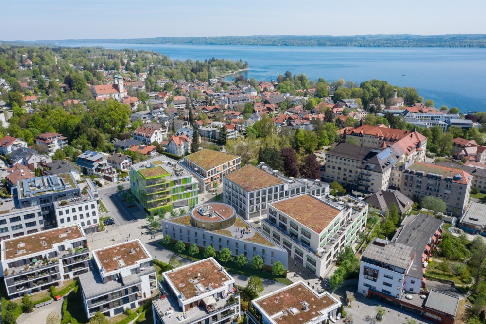 Visualisierungen und Drohnenaufnahmen für die Business Area Tutzing am Starnberger See - Fix Visuals