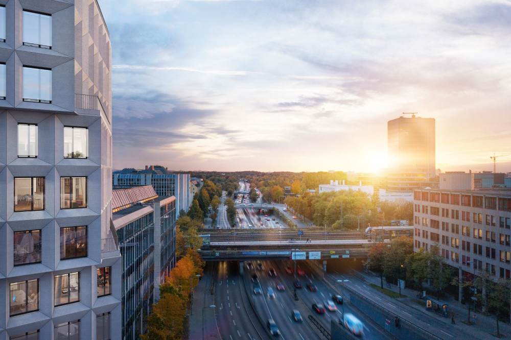 Visualisierungen Heimeran Bürotower, Heimeranplatz München Fertigstellung 2022, Architekten: OSA - Fix Visuals