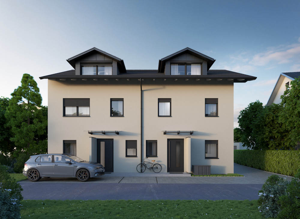 Neues Projekt für unseren Auftraggeber Team Garaventa. Visualisierung eines Doppelhauses in Edling. Tauchen Sie ein in zukünftige Wohnwelten. - Fix Visuals